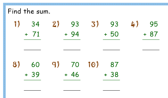 Advanced Addition Example